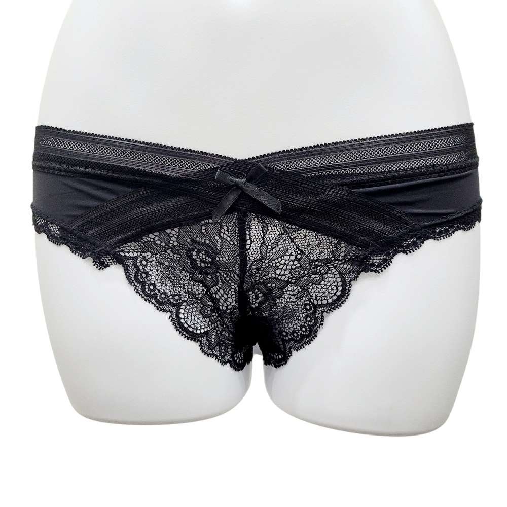 2/$20 Brand New Black Transparent Lace Panties Underwear Size: M